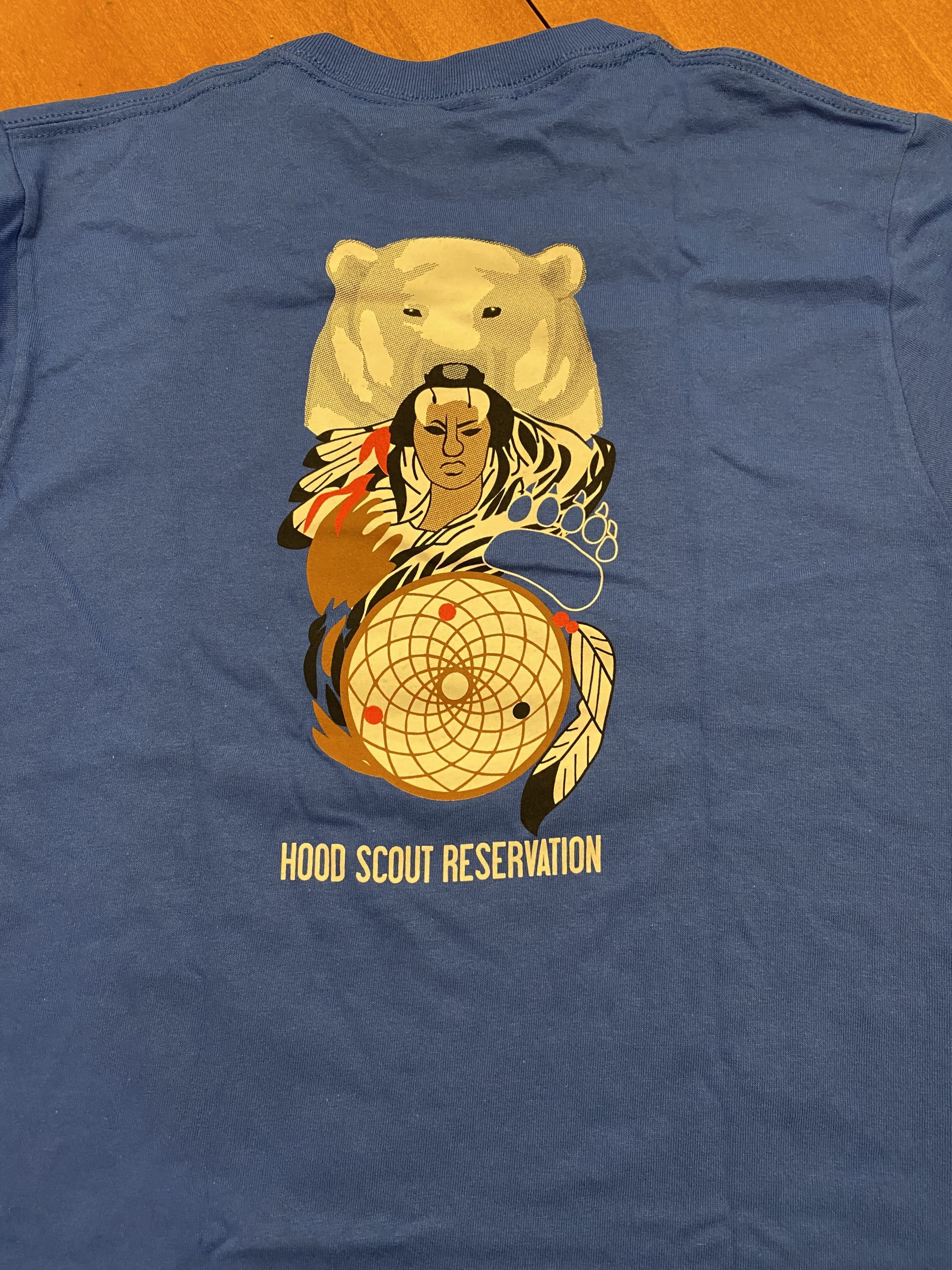 2016 Winter Camp Blue with Bear & Dreamcatcher - Adult Medium